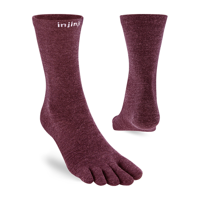 Injinji Liner Crew Wool Garnet