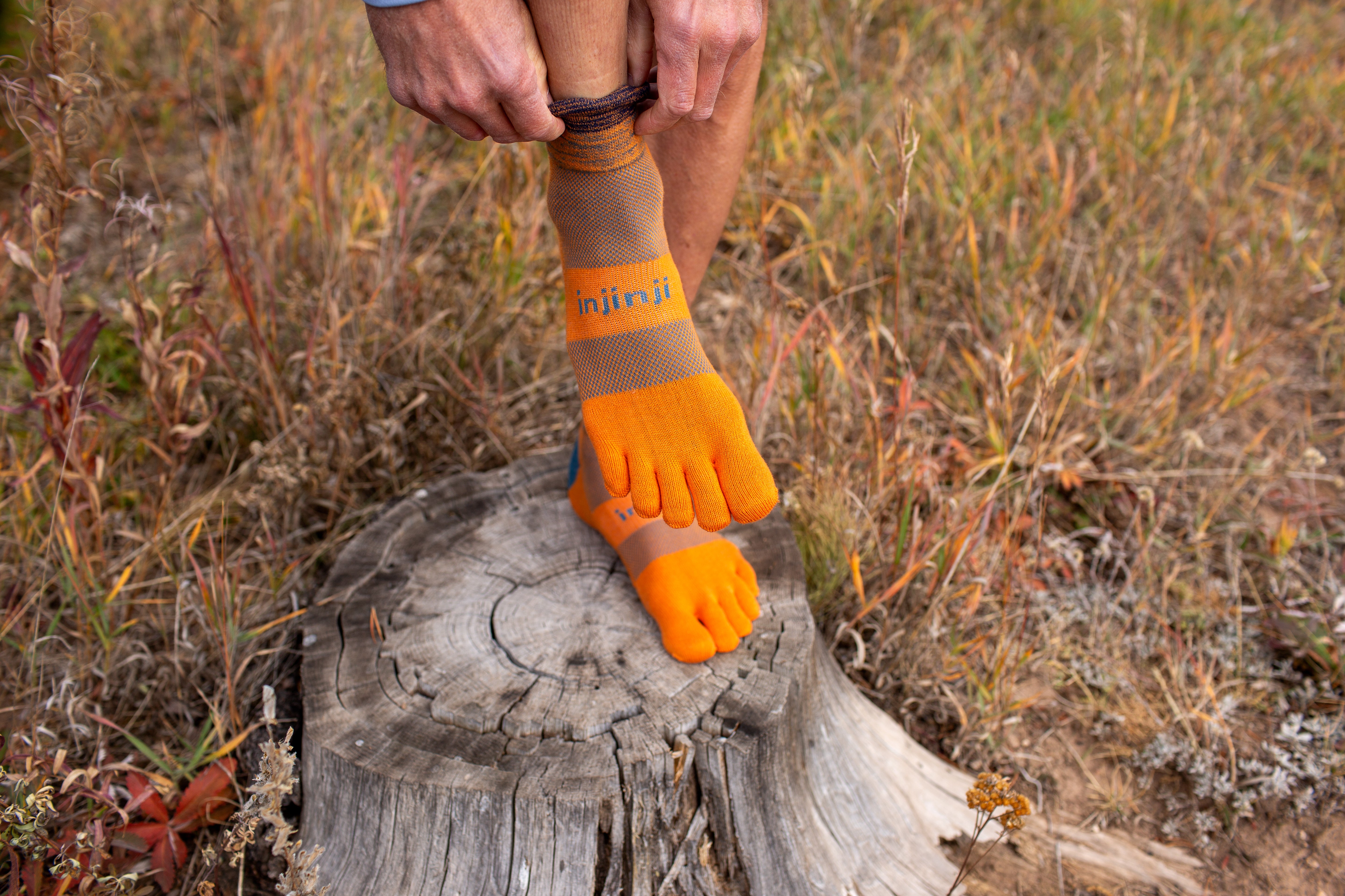 Injinji Trail Midweight Mini Crew Mens Harvest - Barefoot Junkie