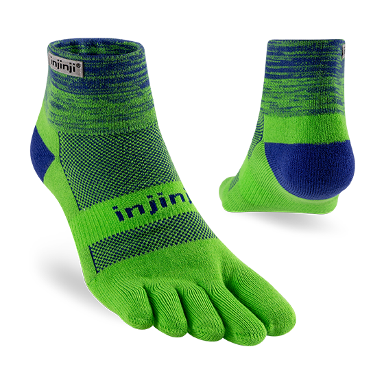 Injinji Trail Midweight Mini Crew Mens Canopy - Barefoot Junkie