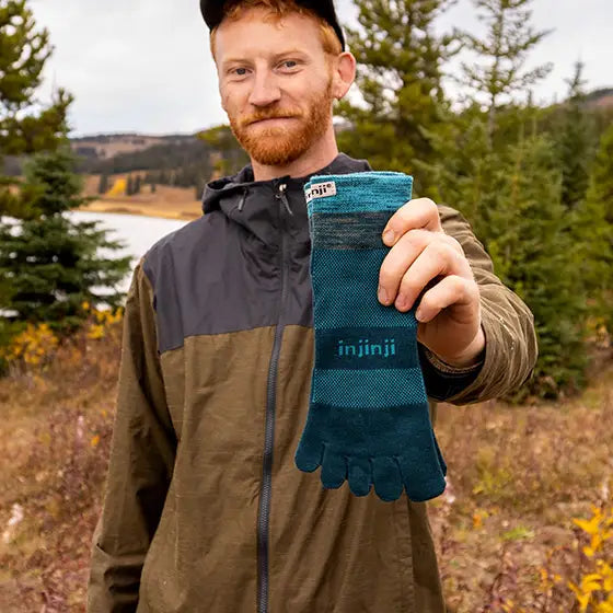Injinji Trail Midweight Mini Crew Mens Midnight - Barefoot Junkie