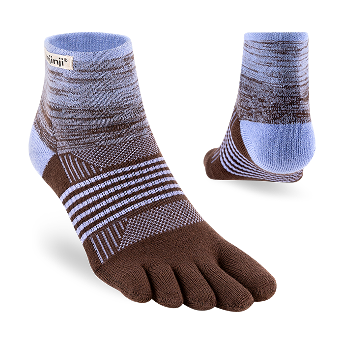 Injinji Trail Midweight Mini Crew Womens Granite Periwinkle Duo