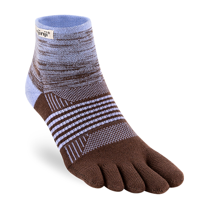 Injinji Trail Midweight Mini Crew Womens Granite Periwinkle Single