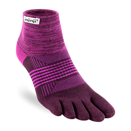 Injinji Trail Midweight Mini Crew Women's Violet - Barefoot Junkie