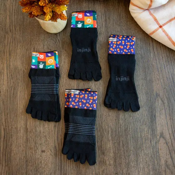 Injinji Trail Midweight Mini Crew Women's Trick (Artist Designed AW24) - Barefoot Junkie