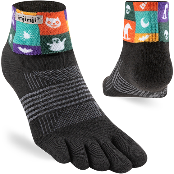 Injinji Trail Midweight Mini Crew Women's Trick (Artist Designed AW24) - Barefoot Junkie