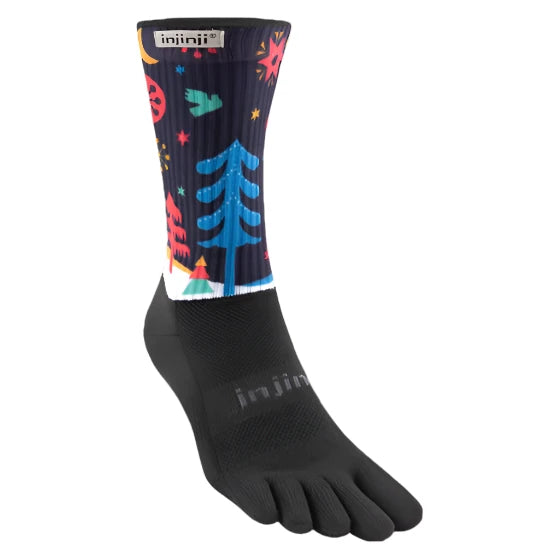 Injinji Trail Midweight Crew Men's Wonder (Artist Designed AW24) - Barefoot Junkie