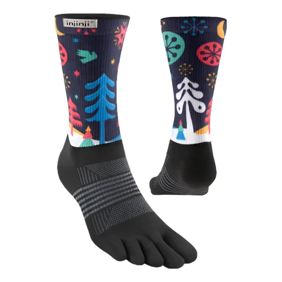 Injinji Trail Midweight Crew Women's Wonder (Artist Designed AW24) - Barefoot Junkie