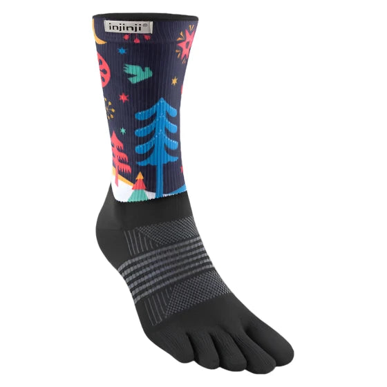 Injinji Trail Midweight Crew Women's Wonder (Artist Designed AW24) - Barefoot Junkie