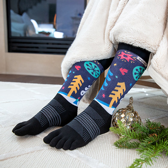 Injinji Trail Midweight Crew Women's Wonder (Artist Designed AW24) - Barefoot Junkie