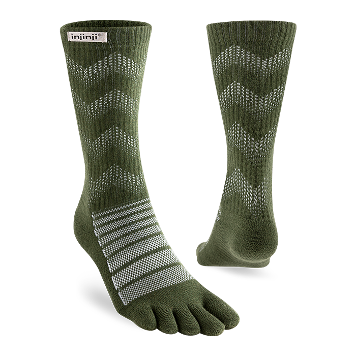 Injinji Outdoor Midweight Crew Mens Forest duo