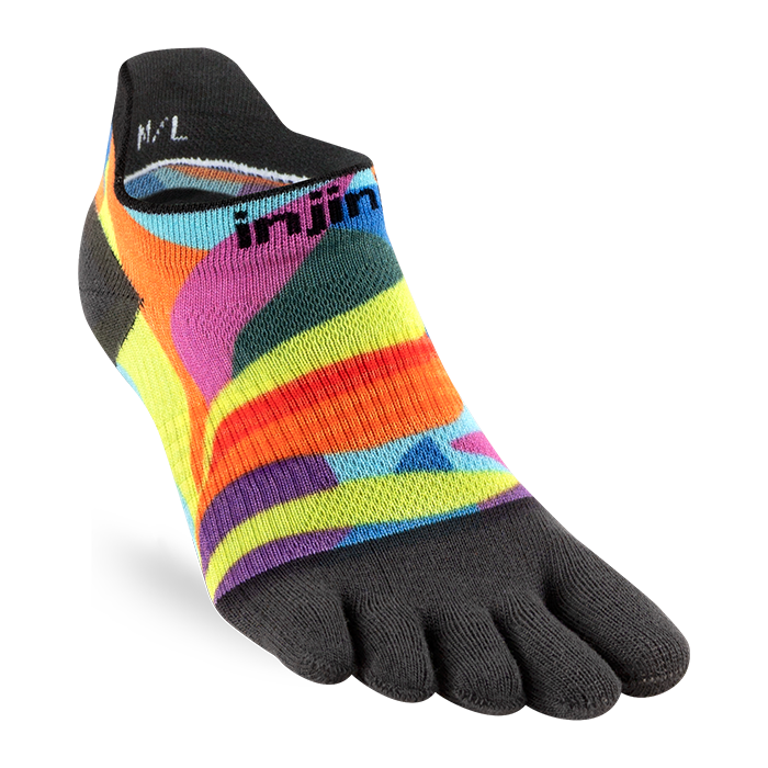 Injinji Run Light Weight No Show Womens Verdure (Artist Designed SS26) - Barefoot Junkie