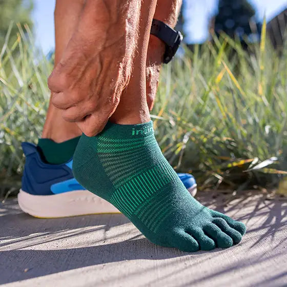 Injinji Ultra Run Light Weight No Show Mens Jade lifestyle