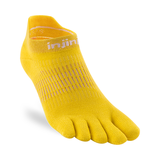 Injinji Run Light Weight No Show Womens Lemon - Barefoot Junkie