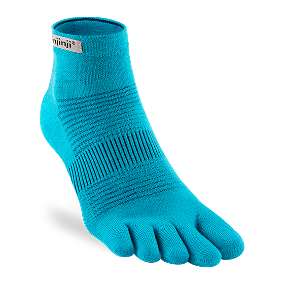 Injinji Ultra Run Light Weight Mini Crew Mens Pacific Blue - Barefoot Junkie