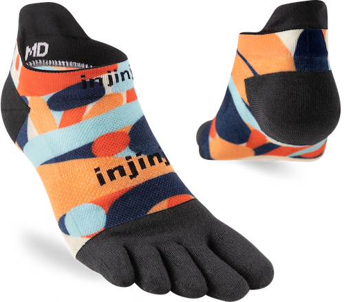 Injinji Ultra Run Light Weight Mens No Show Aster (Artist Designed SS24)