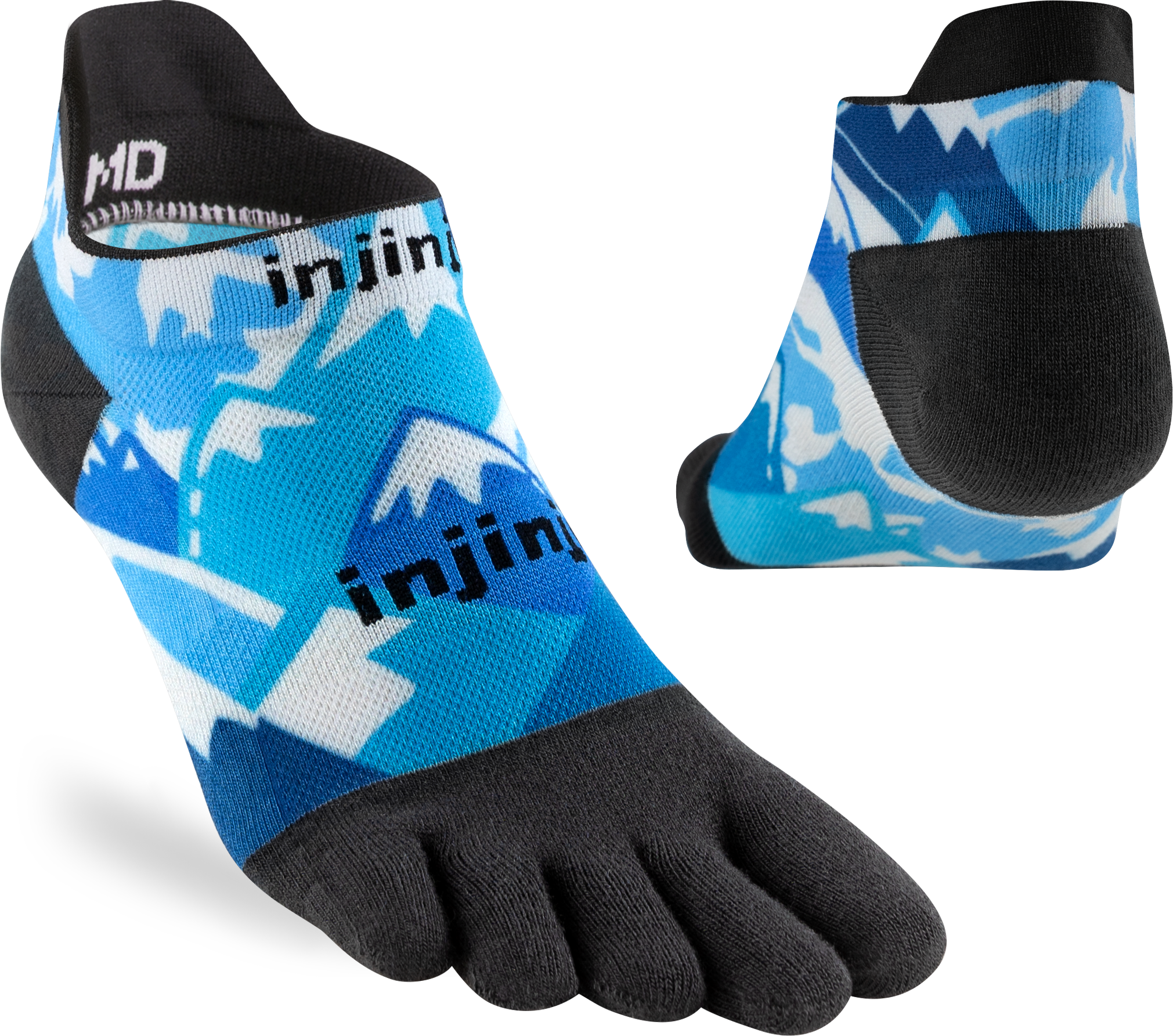 Injinji Ultra Run Light Weight Men's No Show Glacier (Artist Designed SUMMER24)