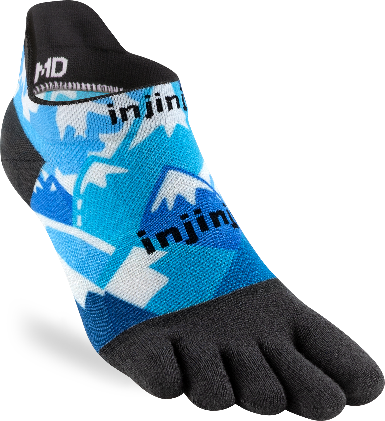 Injinji Ultra Run Light Weight Men's No Show Glacier (Artist Designed SUMMER24)