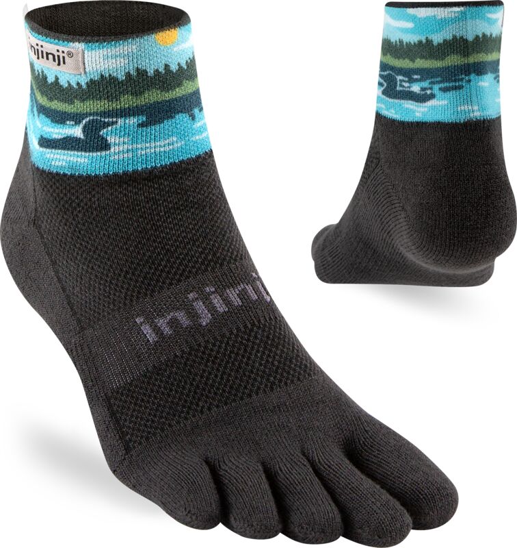 Injinji Trail Midweight Mini Crew Men's Loon (Artist Designed 2025) - Barefoot Junkie
