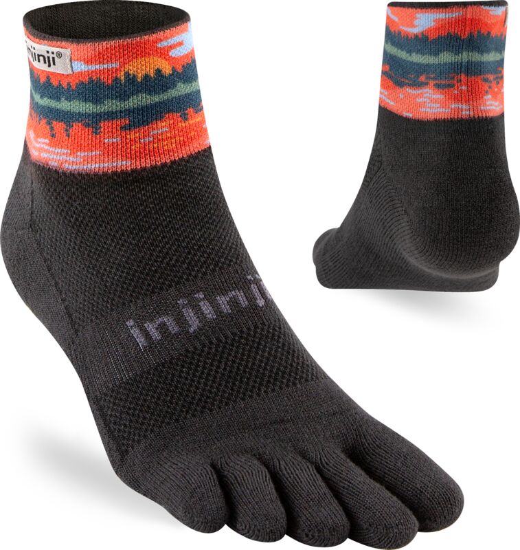 Injinji Trail Midweight Mini Crew Men's Reflection (Artist Designed 2025) - Barefoot Junkie