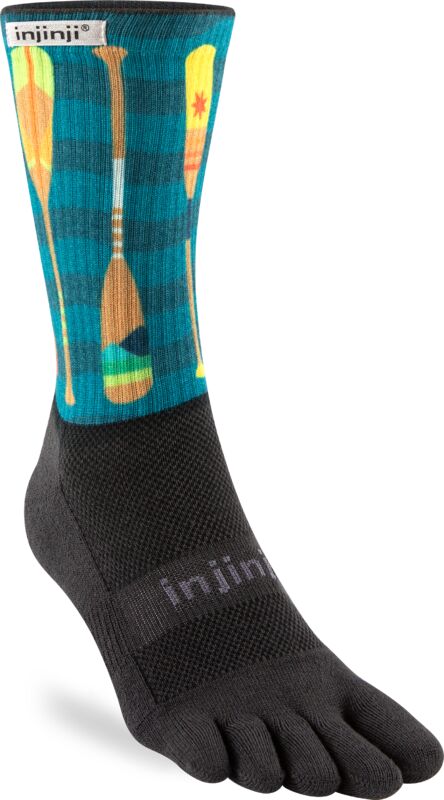 Injinji Trail Midweight Crew Men's Paddle (Artist Designed SS25) - Barefoot Junkie