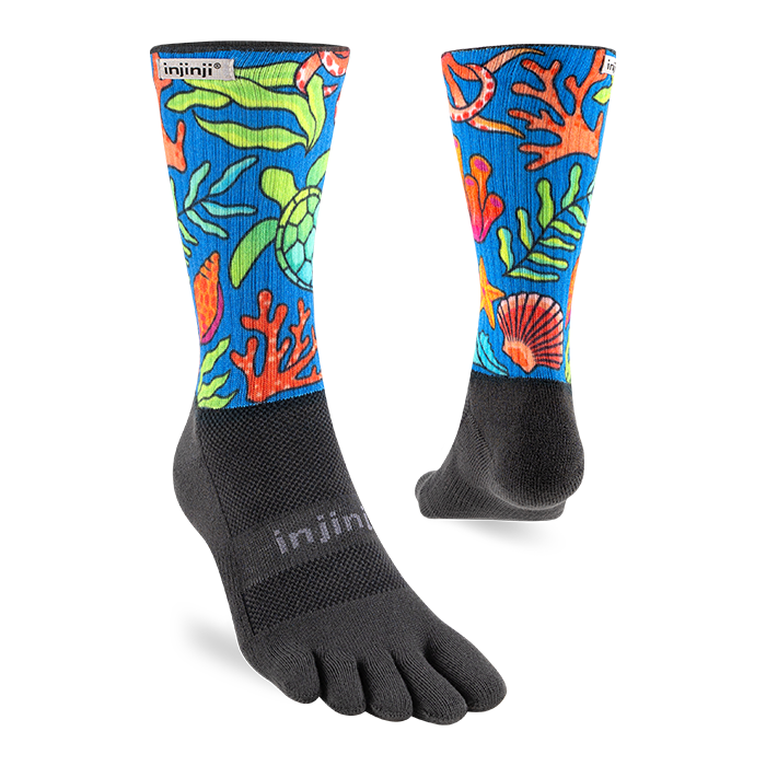 Injinji Artist Designed Hanna Trail Midweight Crew Men's Ocean (AW25)