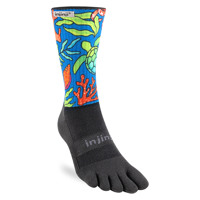 Injinji Artist Designed Hanna Trail Midweight Crew Men's Ocean (AW25)