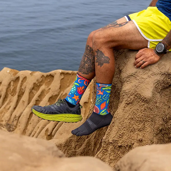 Injinji Artist Designed Hanna Trail Midweight Crew Men's Ocean (AW25)