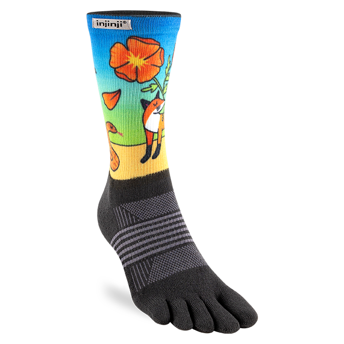 Injinji Artist Designed Hanna Trail Midweight Crew Women's Fox (AW25) sigle