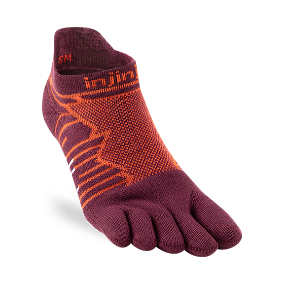 Injinji Ultra Run No Show Mens Mahogany - Barefoot Junkie