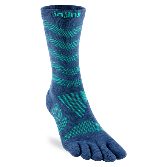 Injinji Ultra Run Crew Womens Poseidon - Barefoot Junkie