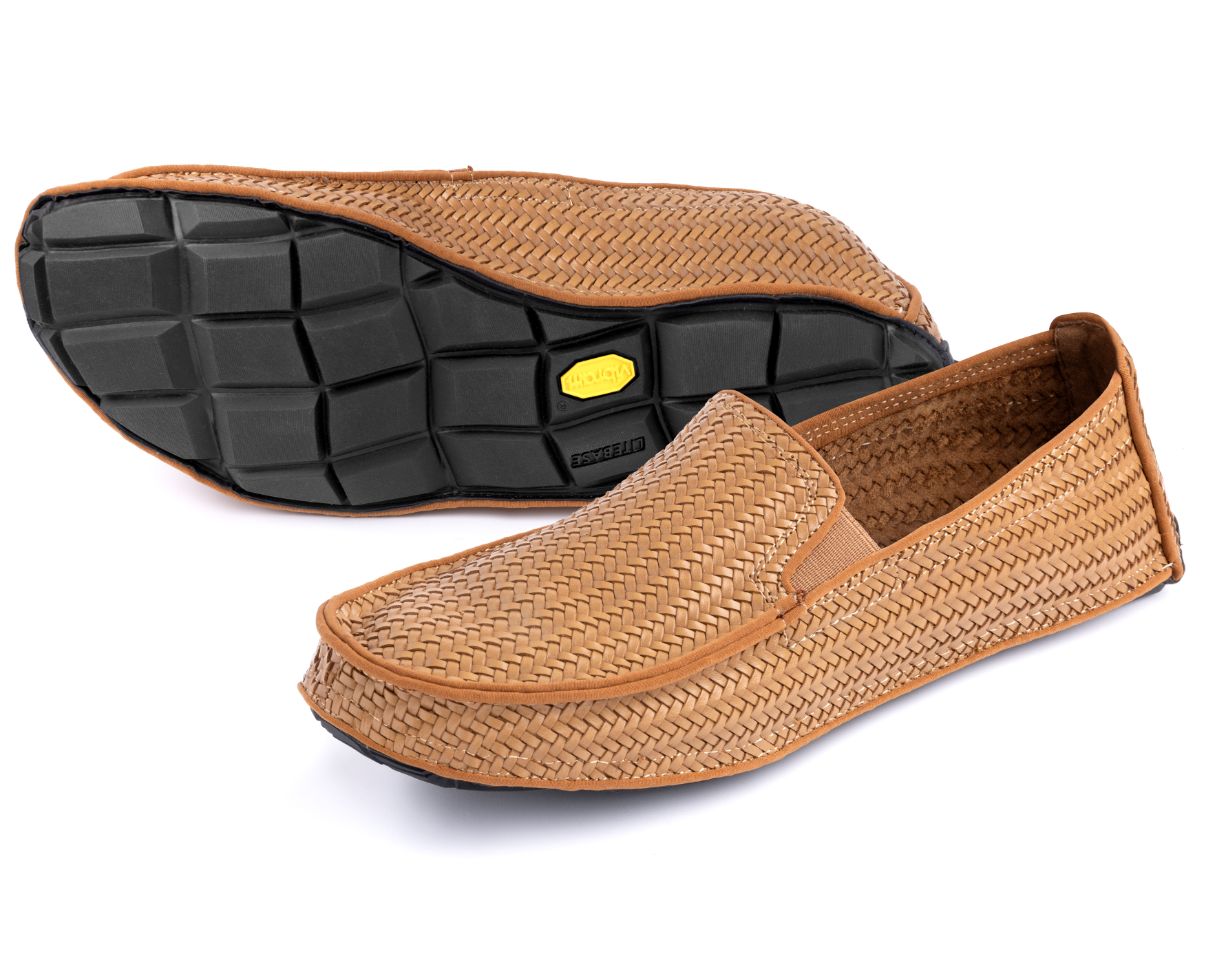 One Quarter Mens Braided Leather Hazelnut