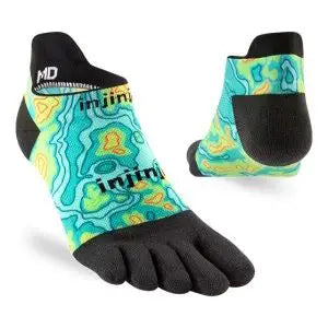 Injinji Run Light Weight No Show Womens Hydro (Artist Designed)