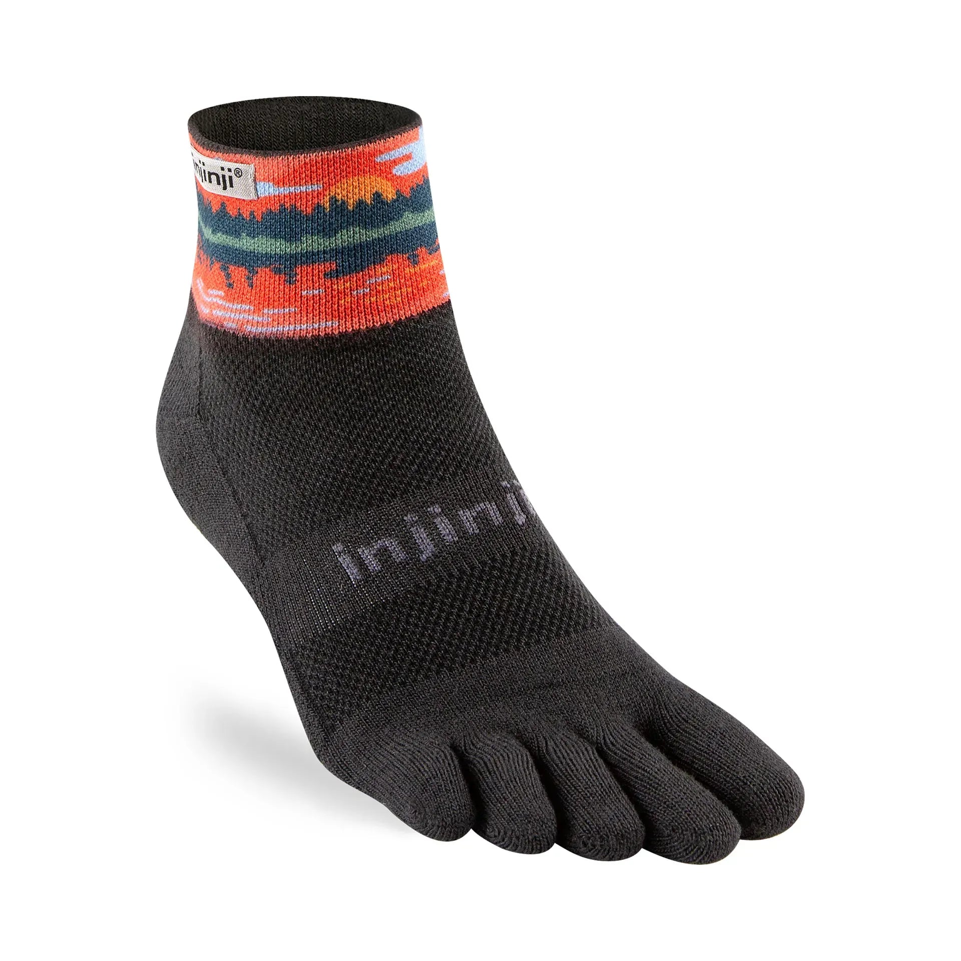 Injinji Run Light Weight No Show Womens Reflection (Artist Designed)
