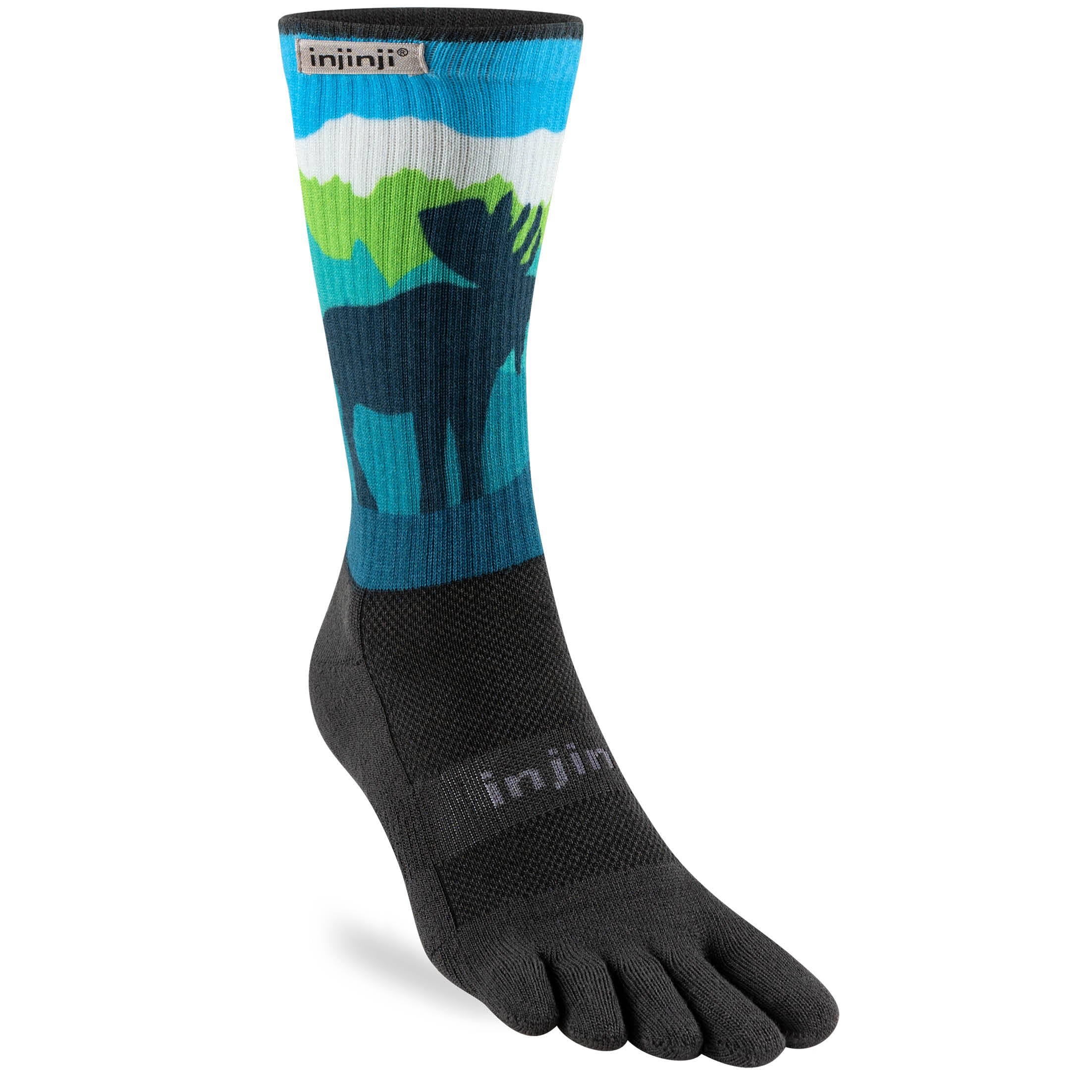 Injinji Trail Midweight Crew Men's Ridgelines (Artist Designed SUMMER24)