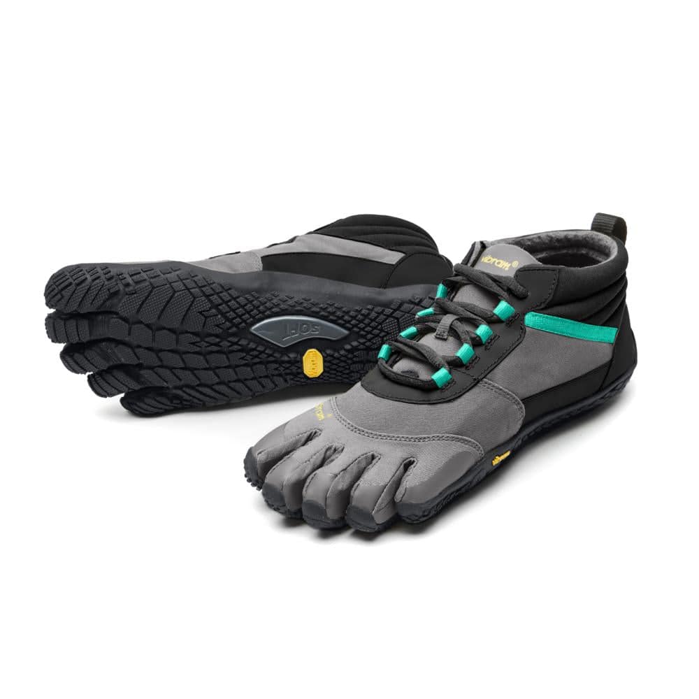 Vibram Fivefingers - V-Trek Insulated Womens Black Grey Green - Barefoot Junkie - Shoes