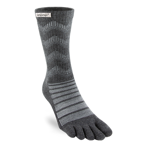Injinji Outdoor Midweight Crew Slate (New 2023) - Barefoot Junkie