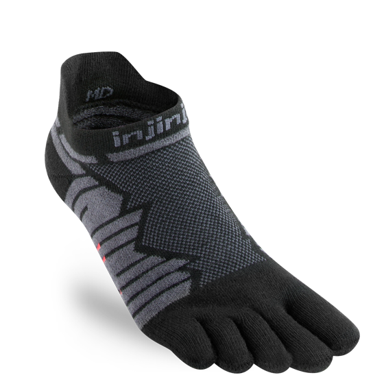 Injinji Ultra Run No Show Onyx - Barefoot Junkie