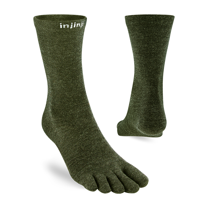 Injinji Liner Crew Wool Forest Barefoot Junkie