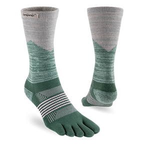 Injinji Toe Socks - Injinji Trail Midweight Crew Ladies Alpine (NEW AW23) - Barefoot Junkie - Injinji Socks