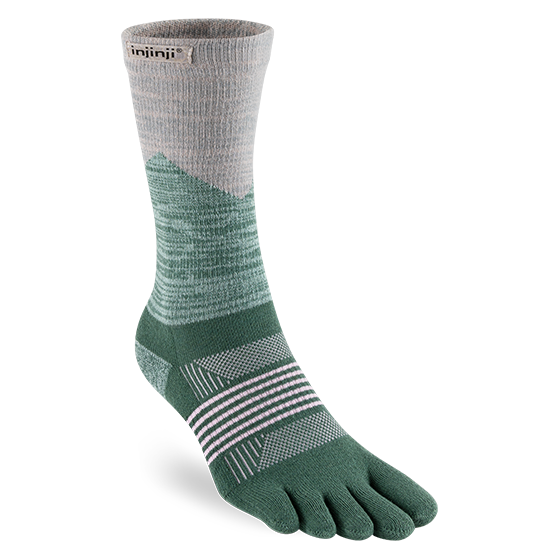 Injinji Toe Socks - Injinji Trail Midweight Crew Ladies Alpine (NEW AW23) - Barefoot Junkie - Injinji Socks