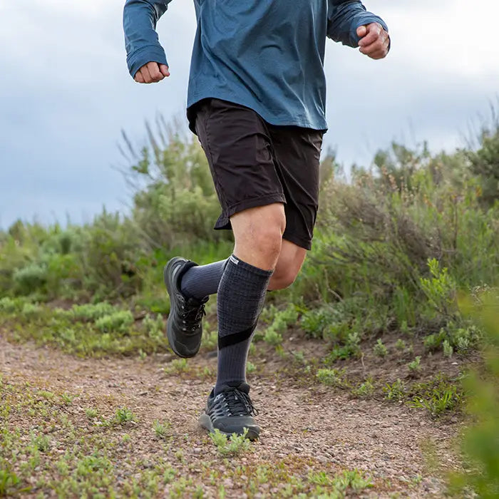 Injinji Trail Midweight Over Calf Coolmax Granite - Barefoot Junkie