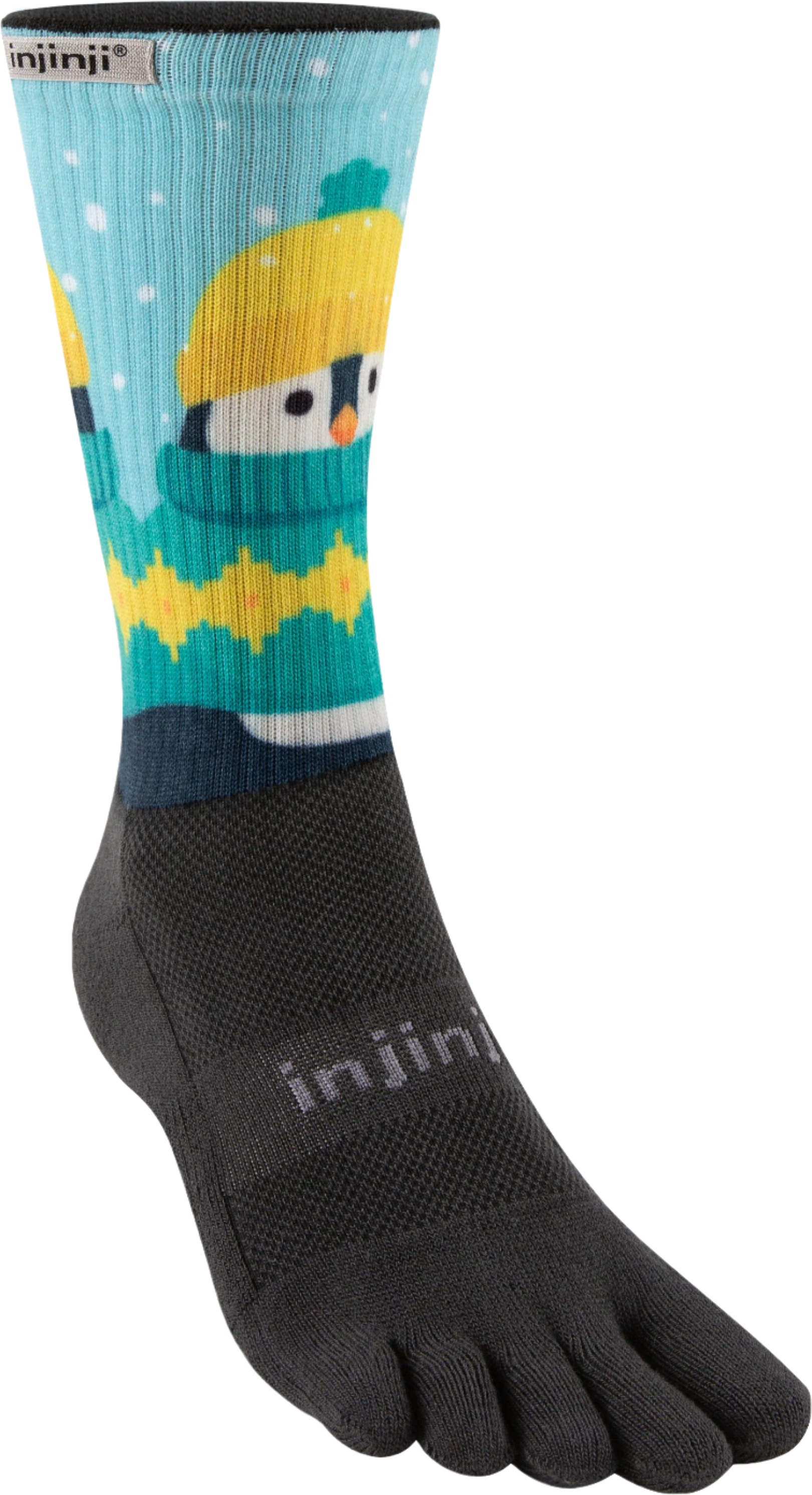 Injinji Trail Midweight Crew Men's Polar (Artist Designed AW24) - Barefoot Junkie