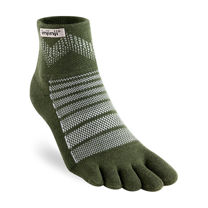 Injinji Outdoor Midweight Mini Crew Mens Forest
