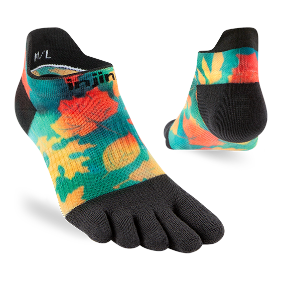 Injinji UR Women's No Show Foliage (Artist Design AW24) - Barefoot Junkie