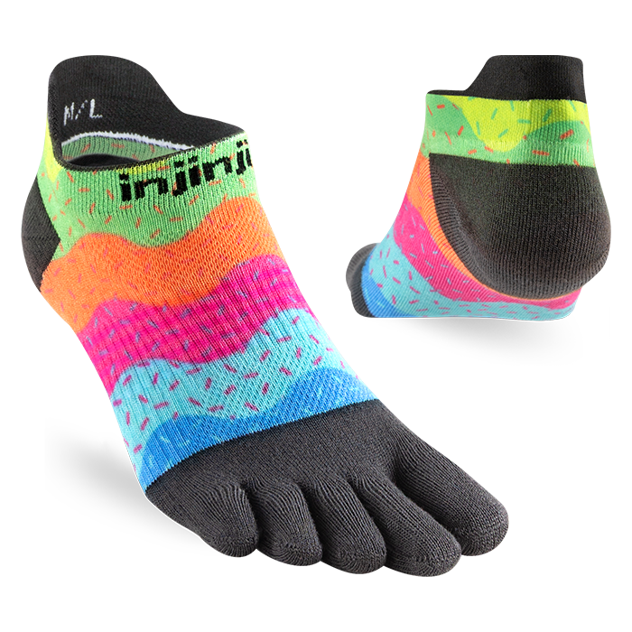 Injinji Run Light Weight No Show Womens Sprinkles (Artist Designed AW26)
