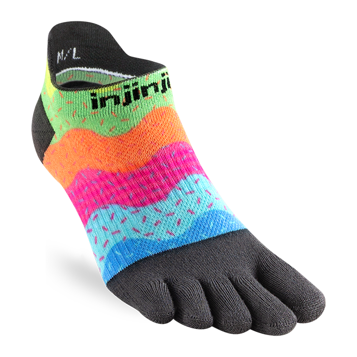 Injinji Run Light Weight Mens No Show Sprinkles (Artist Designed AW26)