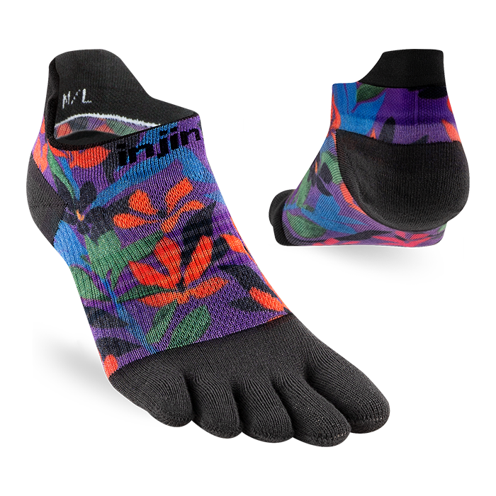 Injinji Run Light Weight No Show Womens Tropical (Artist Designed SS26) - Barefoot Junkie