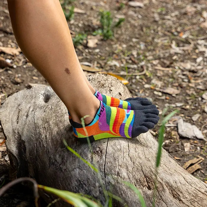 Injinji Run Light Weight No Show Womens Verdure (Artist Designed SS26) - Barefoot Junkie