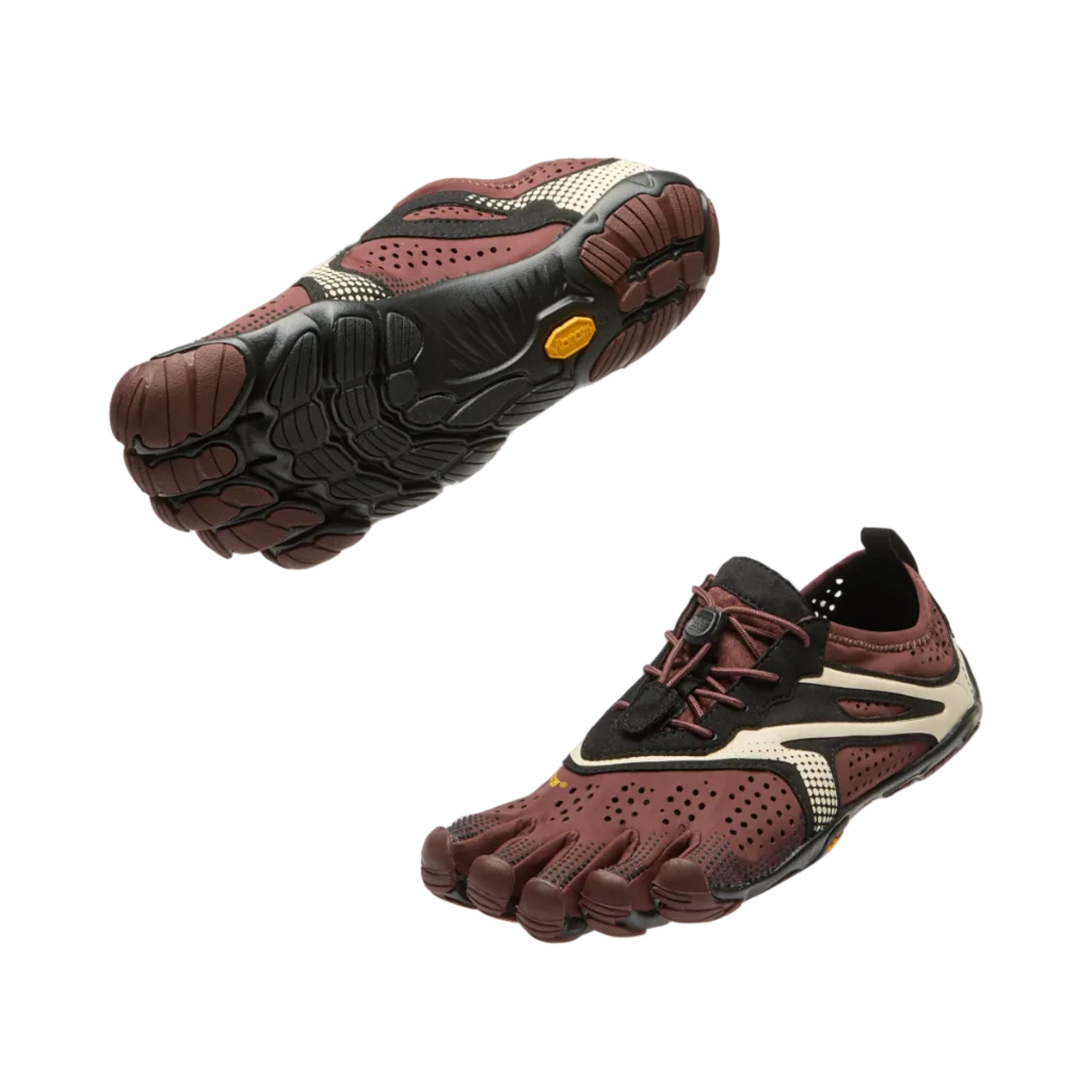 26W7003_V-RUN_Brown-Ivory_Black_ pair floating