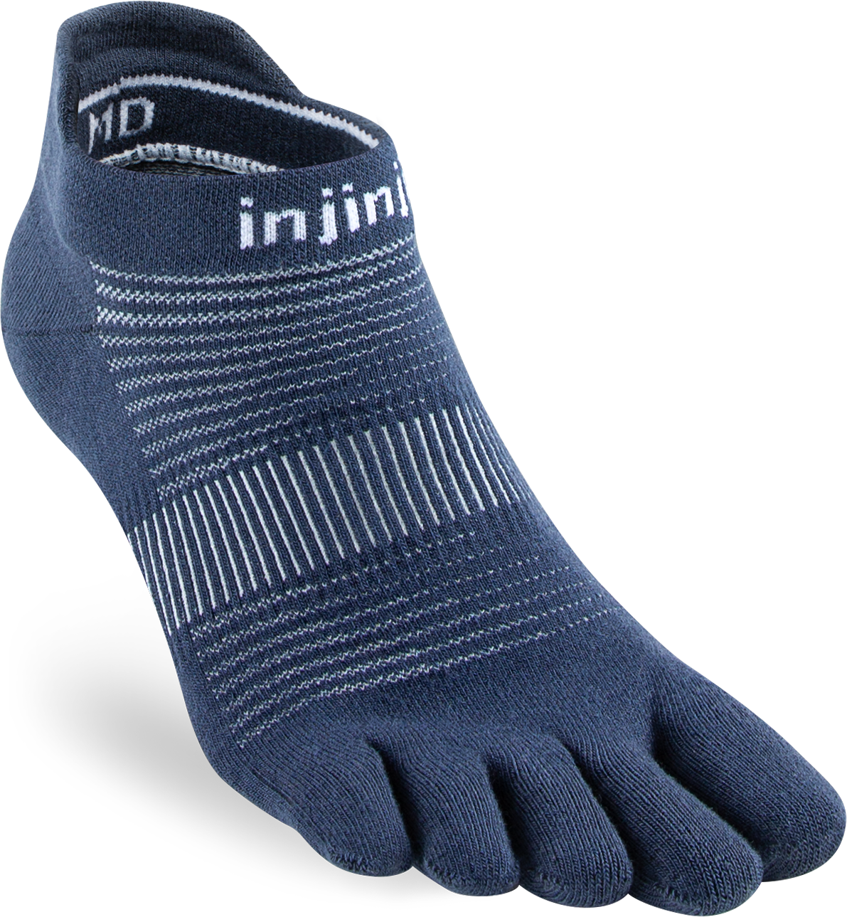Injinji Ultra Run Light Weight No Show Mens Navy - Barefoot Junkie